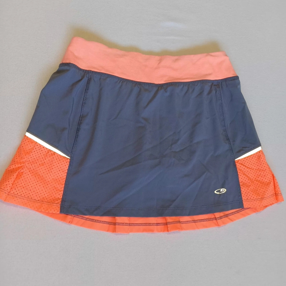 Champion Neon Coral And Grey Athletic Skort Sz XS Pickle Ball Tennis Golf Wear